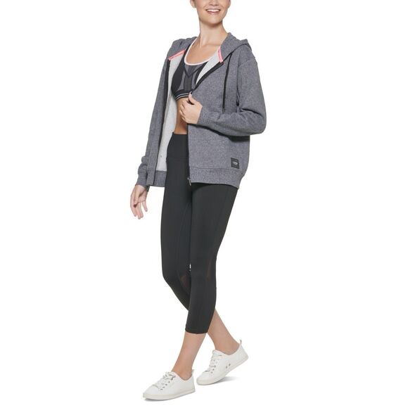 Calvin Klein Performance Women's Zip Hoodie - Black Heather Size XS - Picture 1 of 3